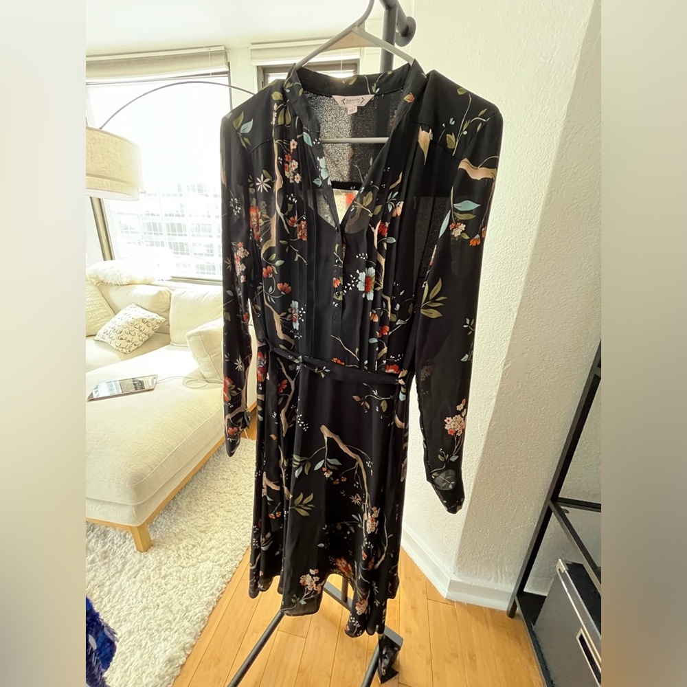 Nanette Lepore black floral dress